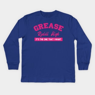 Grease Rydell High Kids Long Sleeve T-Shirt